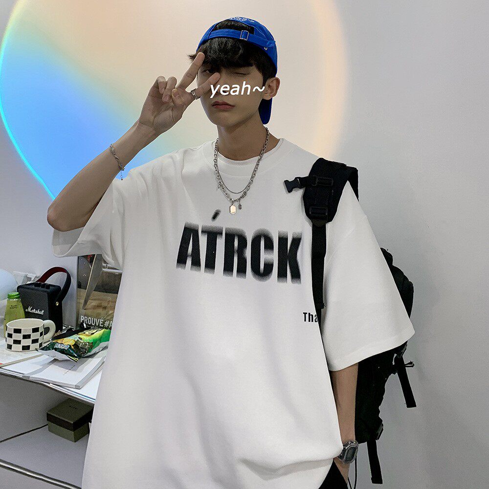 进口潮牌vintage短袖t恤男高街美式vibe风半袖宽松设计感小众夏