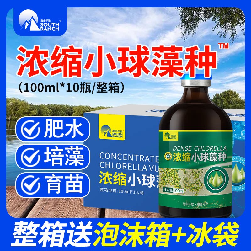 浓缩小球藻水产养殖肥水调水净化小龙虾养殖复合藻种蛋白核小球藻