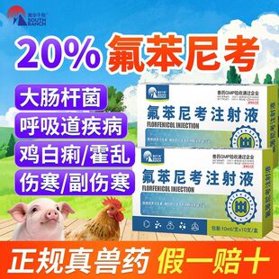 兽药氟苯尼考注射液兽用针剂鸡白痢大肠杆菌猪药呼吸道肺炎气喘病