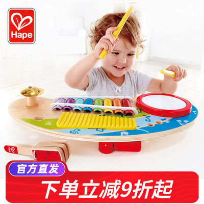 Hape儿童手敲琴小木琴八