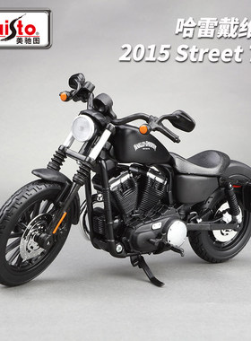 美驰图1:12哈雷摩托车戴维森模型 哈雷883仿真合金摩托车原厂授权