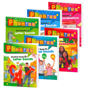 太空人点读版原装进口幼儿英语启蒙自然拼读教材新版 super phonics+1/2/3级别入门英语字母拼写发音英语口音phonics自然拼读教材