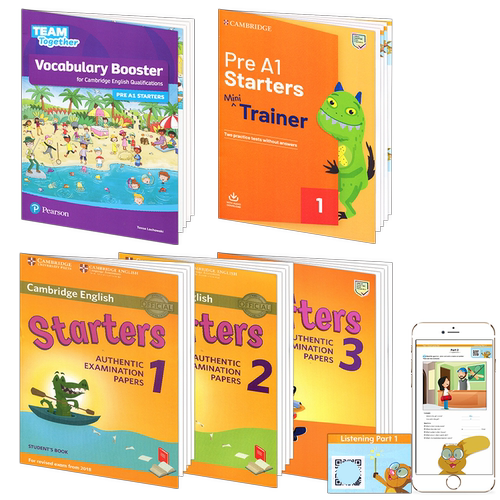 全5册 剑桥YLE真题集套装Cambridge english Pre A1 Starters 1 2 3 + Vocabulary Booster starters少儿英语一级考试教材备考资料
