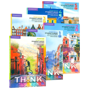 原版进口第二版剑桥Cambridge Think Starter 1 2 3 4 5级别学生书+练习册KET/PET考试教辅外语初中高中英语教材自学书 think教材