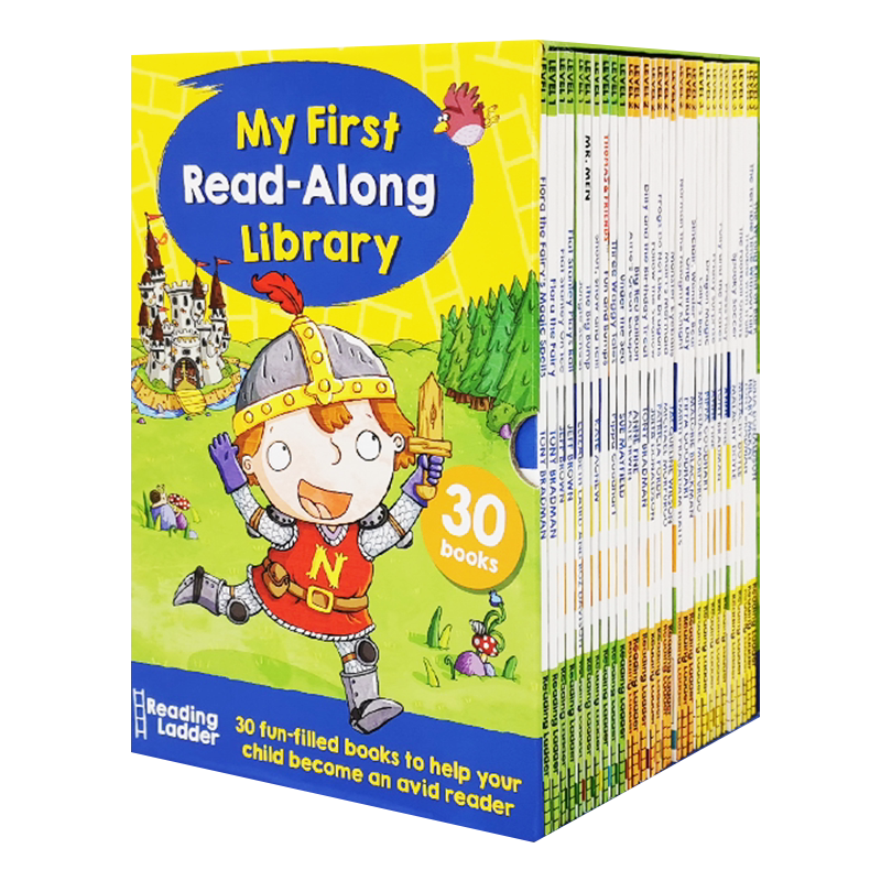 英文原版绘本Reading Ladder My First Read-Along Library盒装30册合售Level1-3级彩色香蕉 4-8岁儿童启蒙分级阅读物英国小学教材