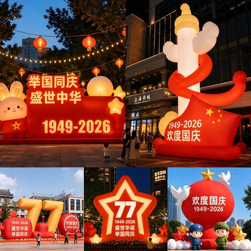 国庆展览充气气模定制户外大型活动美陈装饰道具网红打卡拍照