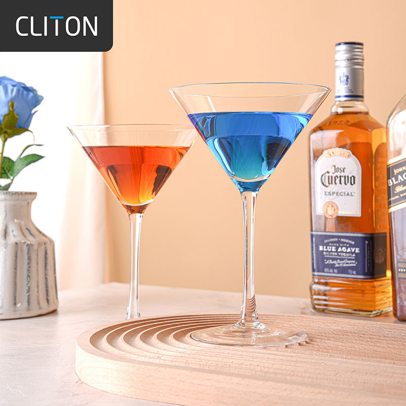 cliton鸡尾酒杯玛格丽特马天尼杯水晶玻璃气泡酒杯高脚香槟杯酒吧