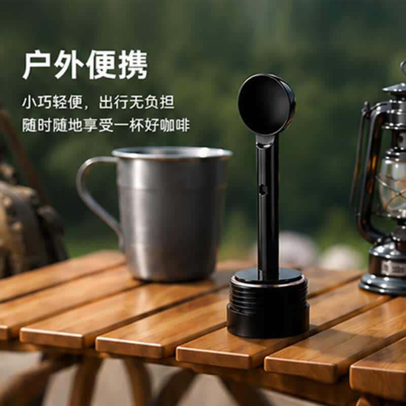Cliton咖啡压粉器咖啡粉定量勺二合一不锈钢压粉勺豆勺摩卡壶粉锤图片