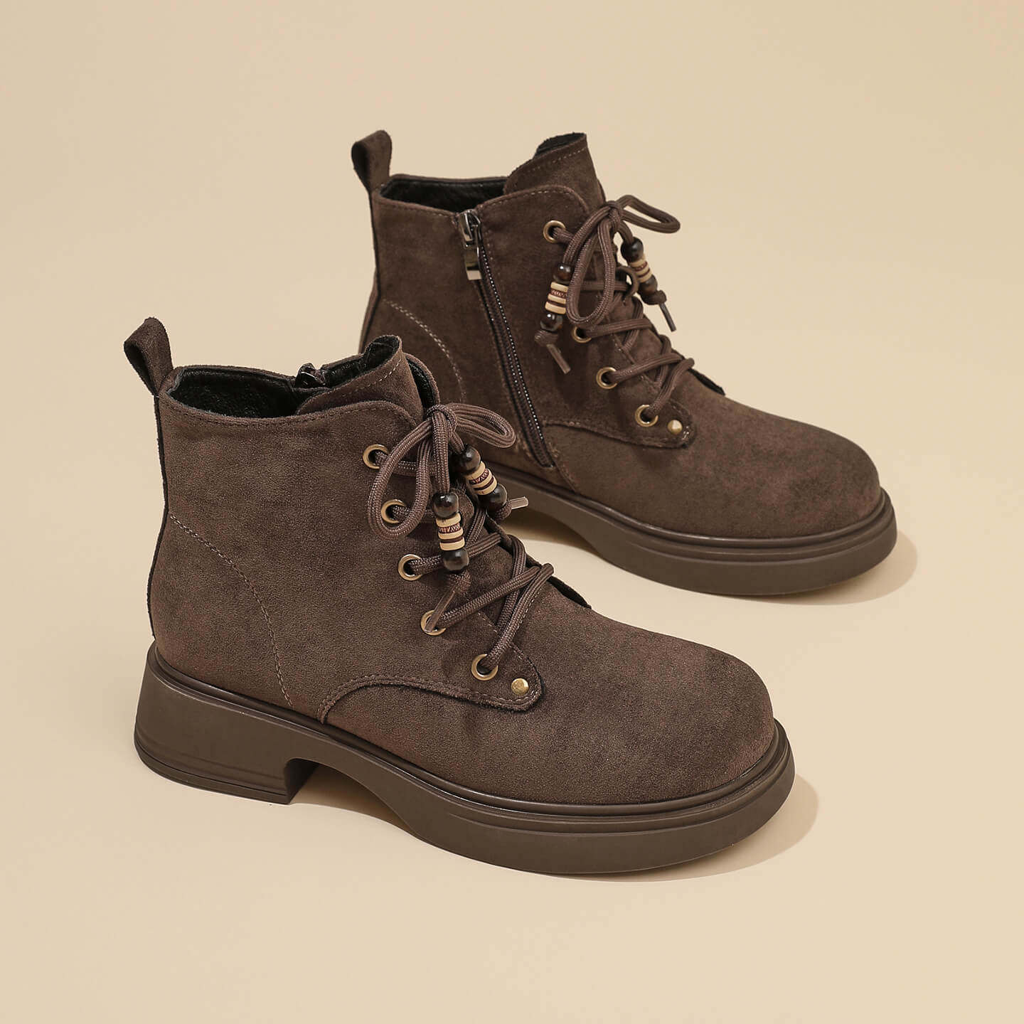 厚底马丁靴2025秋季新款英伦风复古短靴女粗跟高跟鞋百搭单靴