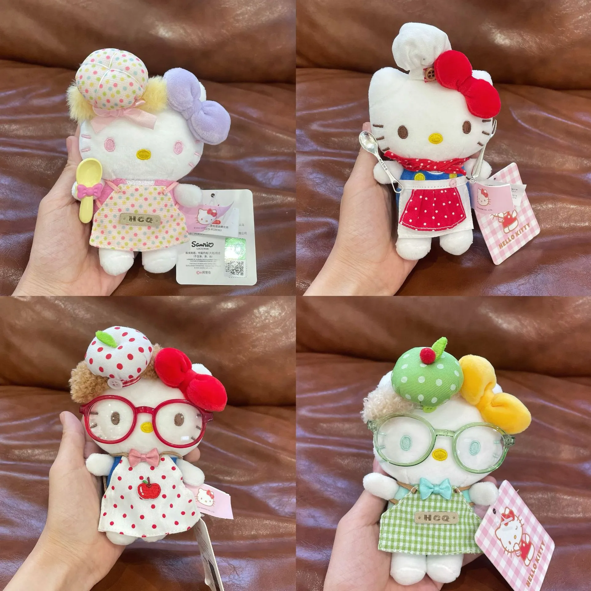 三丽鸥小厨娘围裙hellokitty变装玩偶挂件卡通公仔kt猫包挂钥匙扣