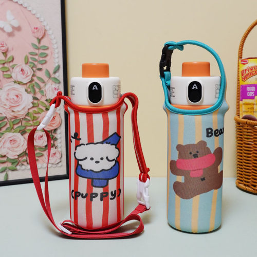 阿尔法蛋指纹儿童保温杯套500ml