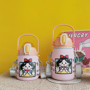 乐扣乐扣大肚保温杯套保护套1L 1.5L大容量儿童水壶套水杯套斜挎