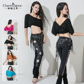 鼓舞练习服装 倾城之舞 宽松上衣＋踩脚裤 肚皮舞练功服 2022新款