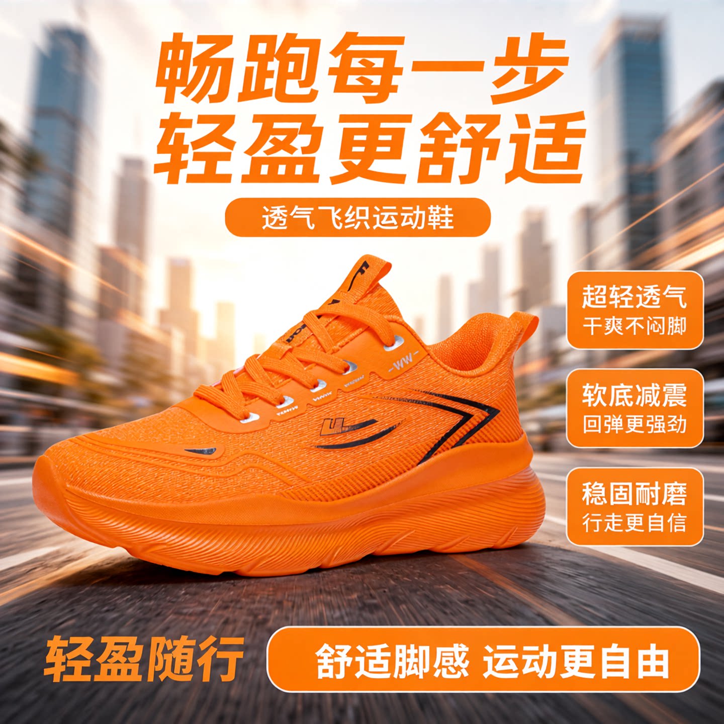 回力男鞋跑步鞋超轻透气网面运动鞋2026夏季新款软底减震休闲跑鞋