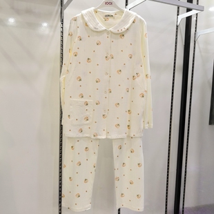 孕之彩秋冬厚棉哺乳月子服全棉家居服孕妇睡衣喂奶衣套装