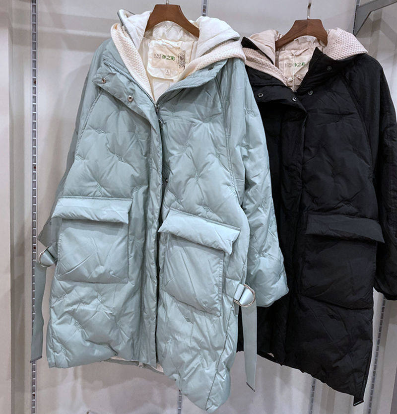 孕之彩孕妇中长款羽绒服大码外套