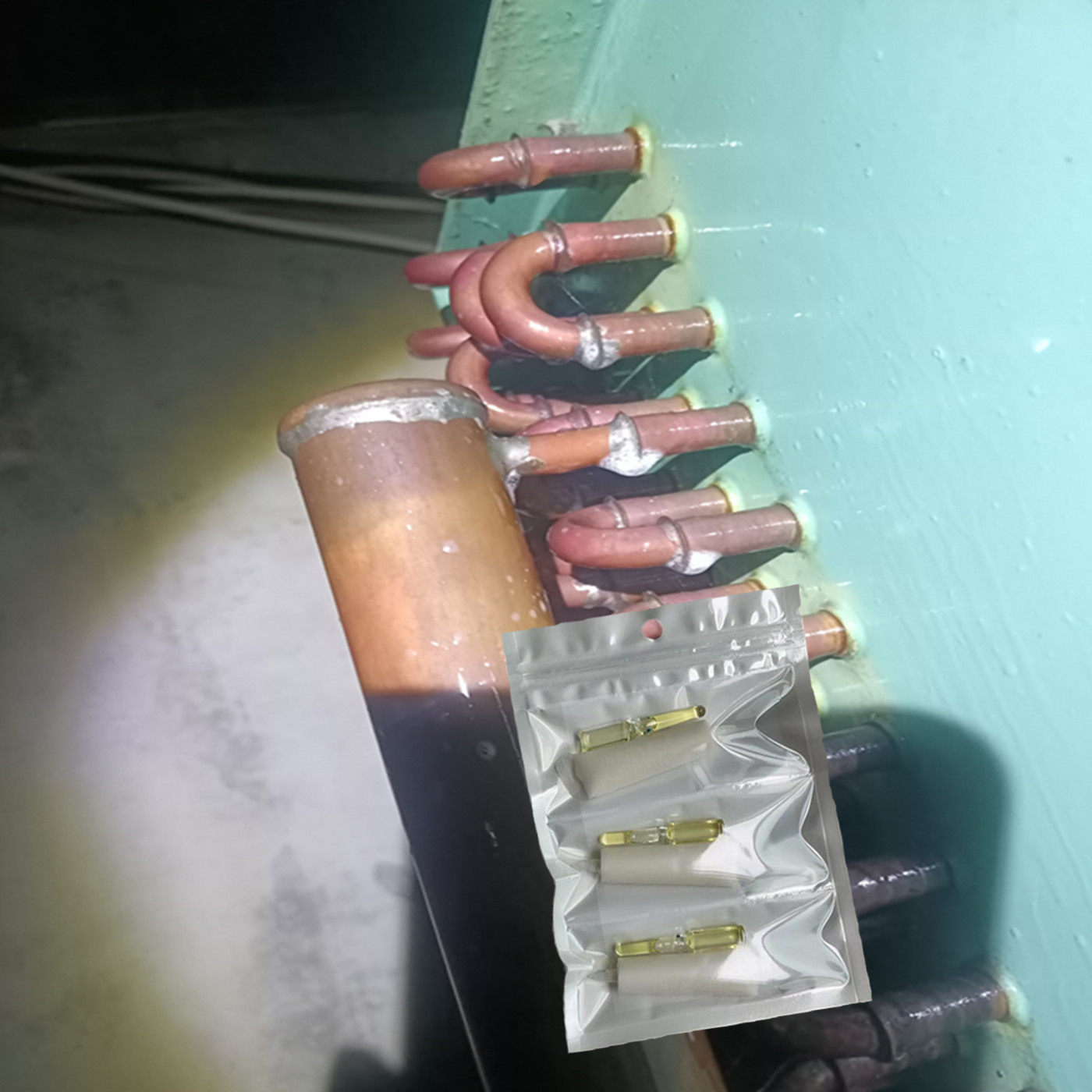 铜焊胶水空调表冷器管裂缝堵漏胶