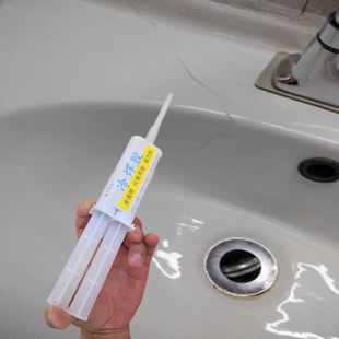 洗手盆裂缝漏水修补胶水洗面盆水槽洗衣池东西掉落砸裂修复胶透明