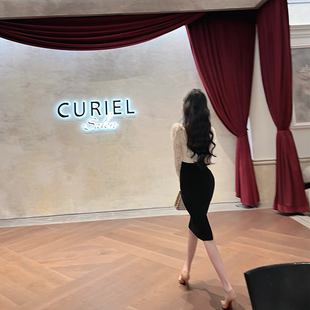 型绝方领泡泡袖 bear熊熊屋 求婚套装 版 蕾丝上衣收腰包臀裙套装