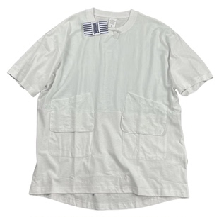 结构工装短袖 日系拼接设计感透气T恤 宽松大码口袋休闲圆领上衣