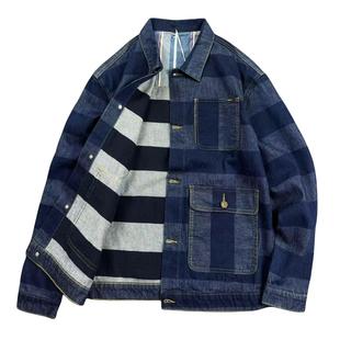 囚服条格 咔叽工装风牛仔衣 大厂做工颜色纯正复古个性百搭款外套