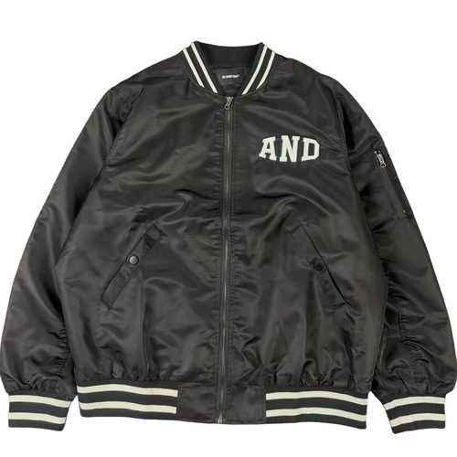 美式复古阔版贴布绣棒球服夹克