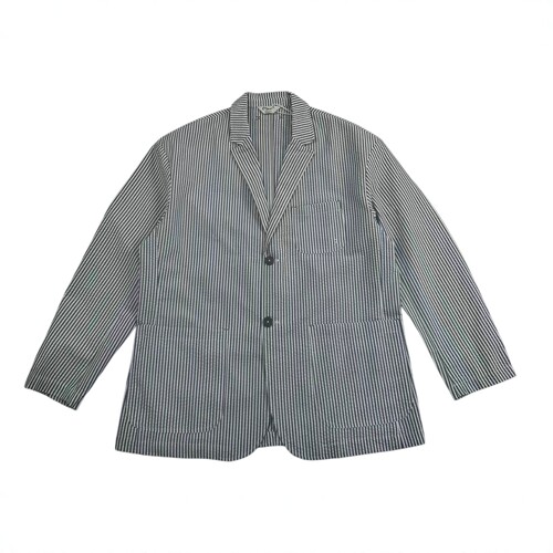 日系海军条纹凉感薄款休闲西服