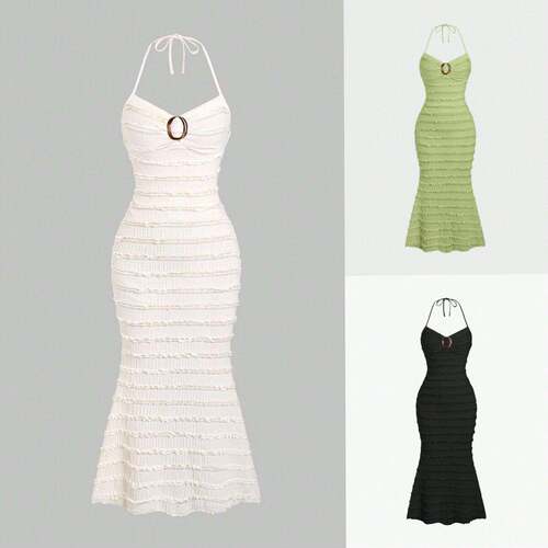 Women's Plain Cami Dress Formal Elegant Dress Elegant