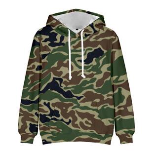 Leaf Camo Hoodie – Lightweight Unisex Pullover with