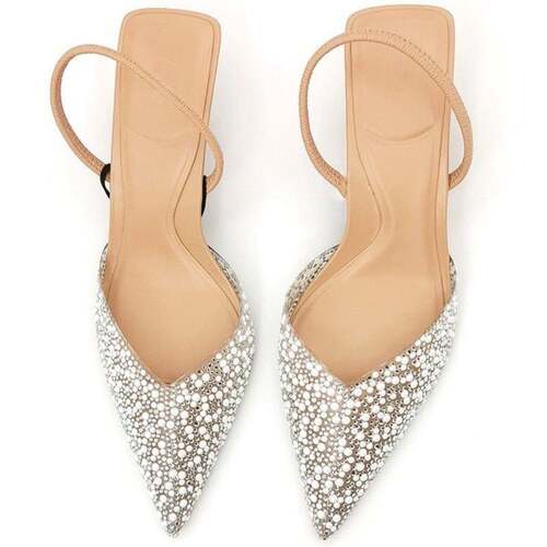 Women's Isabel Embellished Slingback Kitten Heels - A New