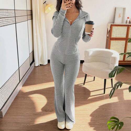 Women's Fashion Long Sleeve Hooded Slim Fit Sweatshirt