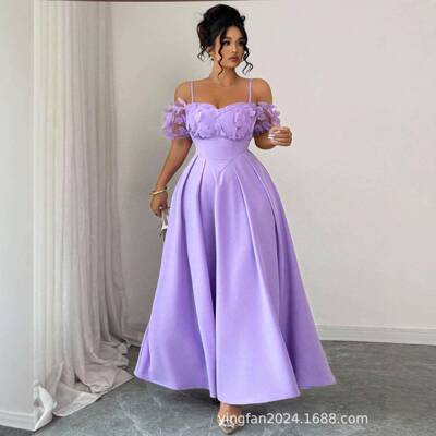 Plus Size Women's One-Shoulder Ruffle Crop Jumpsuit