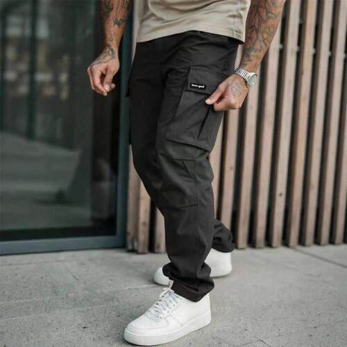 Men’s casual cargo pants in woven fabric suitable for
