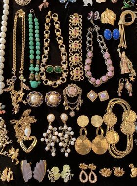 不规则圆形珍珠项链中古vintage复古宫廷风锁骨链轻奢高级感项饰