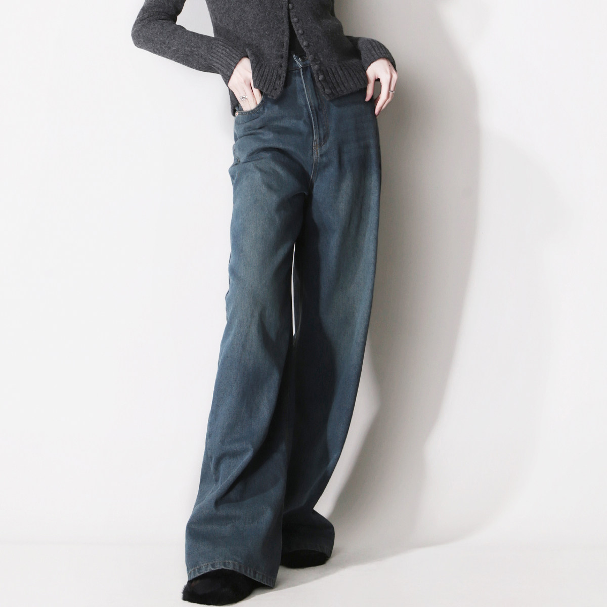 F9不挑腿型高腰直筒宽松水系美式做旧复古加长拖地款欧美风牛仔裤,女装/女士精品,牛仔裤,淘宝优惠券,粉丝福利购,淘宝优惠卷