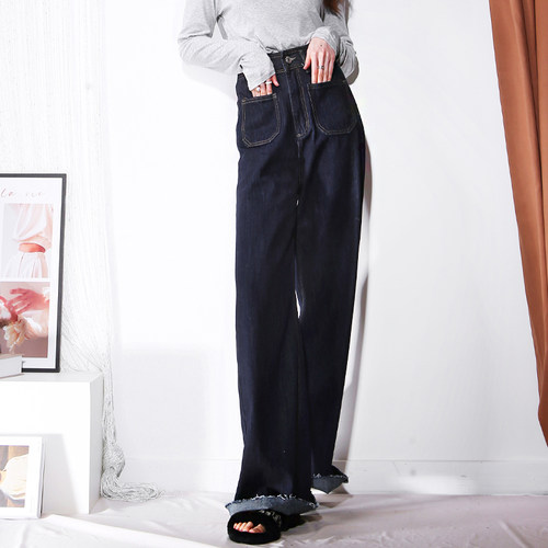 阔腿直筒长裤牛仔2023牛仔裤