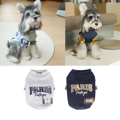 奇可家 cheepet趣派 宠物假两件拼接卫衣 狗狗泰迪雪纳瑞衣服狗衣