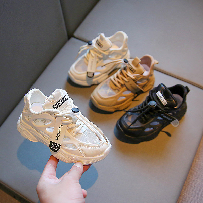 儿童网鞋男童女童运动鞋2025夏季新款透气网面童鞋春夏休闲小白鞋