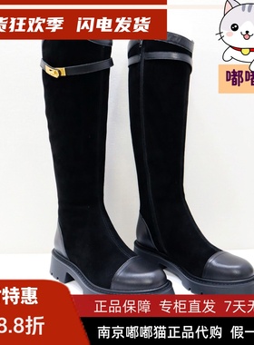 Tigrisso蝶愫2025冬蹀愫增高长筒靴厚底骑士靴女瘦瘦靴TA65717-52