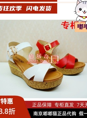 特价清仓接吻猫kisscat夏高跟舒适羊皮搭扣露趾女凉鞋KA76322-51