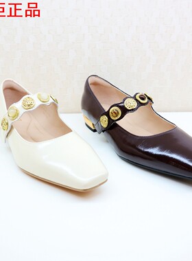 KISSCAT接吻猫2026春玛丽珍法式复古平底鞋浅口单鞋女K76116A-10