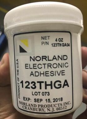 进口美国原装紫外线UV光学固化胶水NORLAND诺兰112G装NOA123THGA