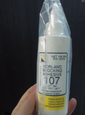 代理原装美国NORLAND低粘度NBA107光学UV无影胶临时粘接胶 100G装