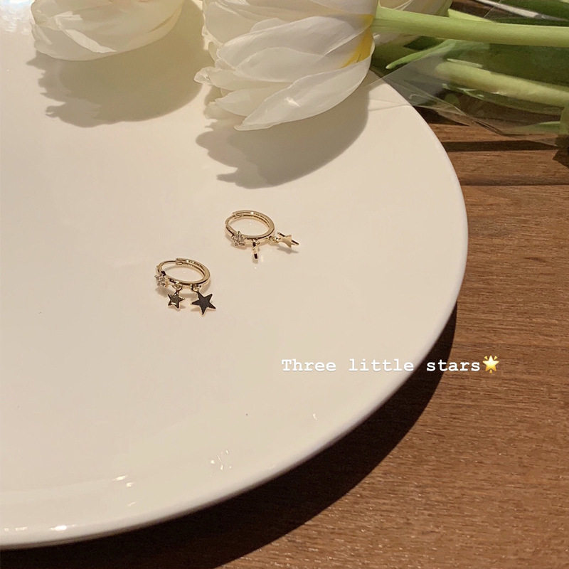 简约百搭星星耳扣睡觉不用摘925纯银针新款耳环气质高级百搭耳饰,饰品/流行首饰/时尚饰品新,耳环,淘宝优惠券,粉丝福利购,淘宝优惠卷