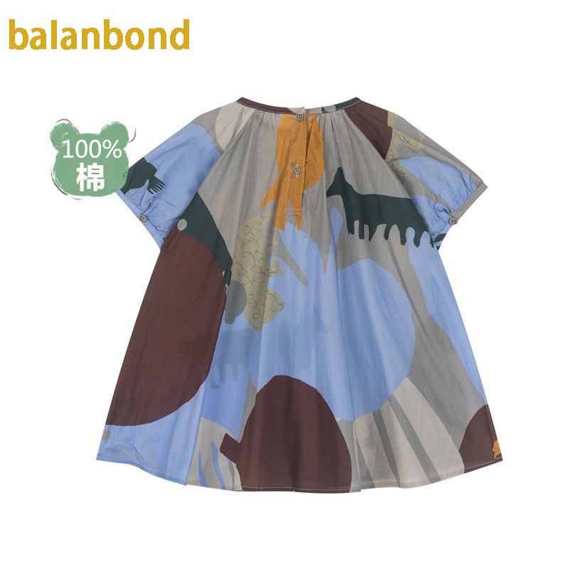 balanbond纯棉时尚水墨画连衣裙