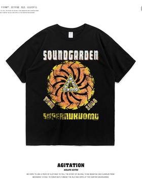 Soundgarden声音花园短袖男ins潮欧美潮牌t恤美式街头金属音乐半