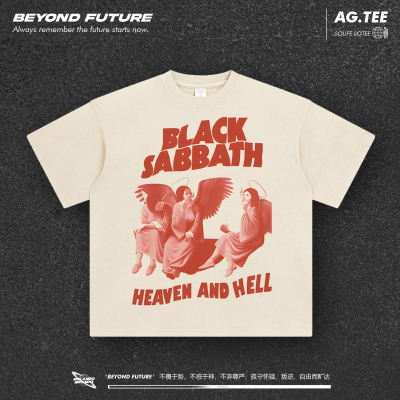 BlackSabbath黑安息日摇滚中性美式复古Vintage水洗做旧T恤