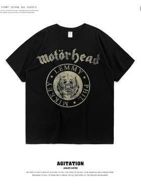 motorhead英伦金属乐队主题短袖T恤男女上衣街头美式风青少年学生