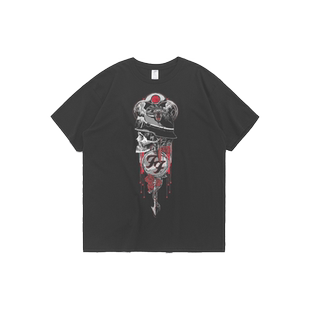 纯棉印花大码T恤 新款摇滚 Foo Fighters 喷火机乐队印花短袖