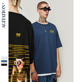 短袖 Agitation2020春夏新款 潮牌欧美趣味英文印花男式 T恤上衣嘻哈